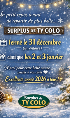 fermeture 31 décembre - 2 et 3 janvier